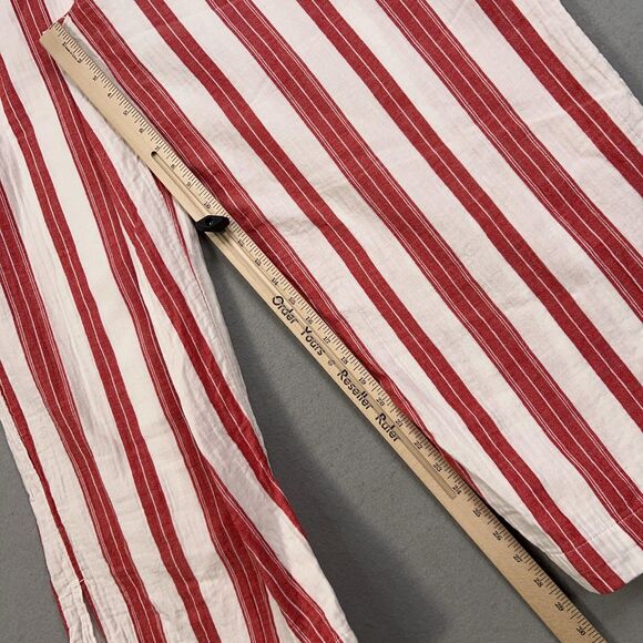 Old Navy Pants Womens 2X Red White Striped High Rise Wide Leg Comfort Waist - Picture 13 of 16
